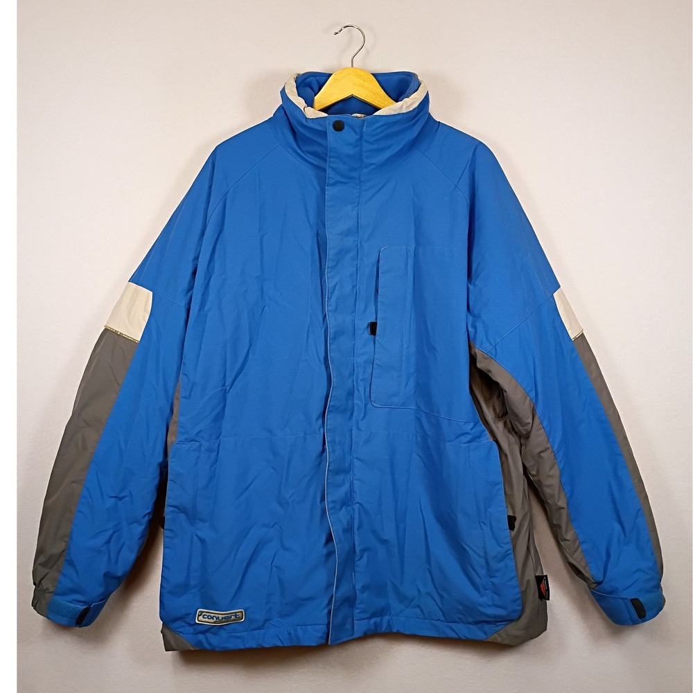 Gorpcore Columbia Mens L Blue Omni-Shield Fleece Lined Ski Jacket VM7002